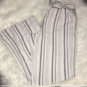 🦋Jolt striped belted pants large